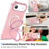 For iPhone Air Case Compatible with MagSafe Matte Kickstand Hybrid Phone Cover Small Wavy Edge