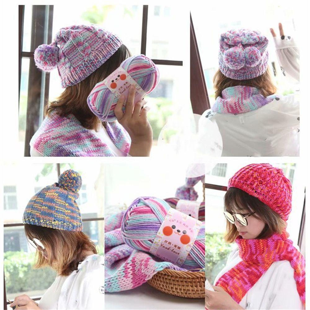 Свитер из 6 нитей, ручной вязки, шерстяной, радужной расцветки, ручной работы, из молочного хлопка, хлопковой пряжи, мягкой шерсти