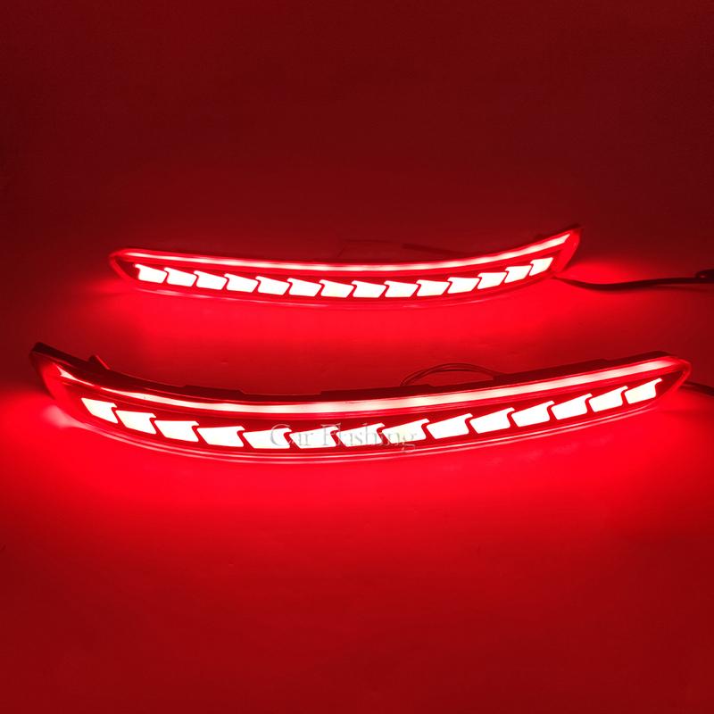 For KIA Pegas Soluto 2017 2018 LED Rear Bumper Light Rear Fog Lamp turn signal Brake Light Reflector