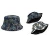 Double Sided Cartoon Graffiti Bucket Hat Travel Sun Cap Men Women