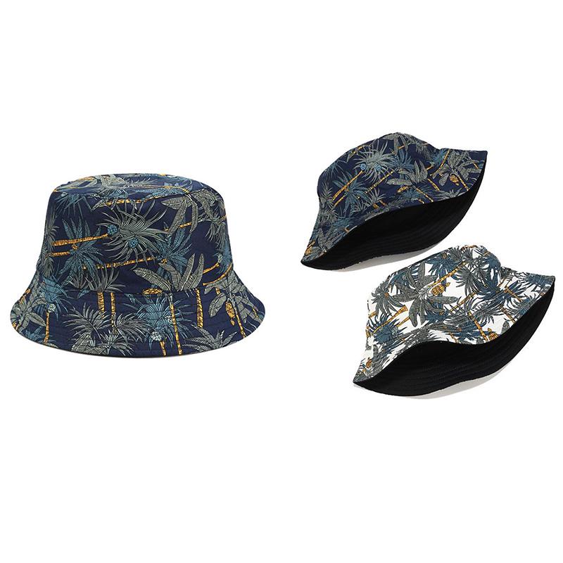 Double Sided Cartoon Graffiti Bucket Hat Travel Sun Cap Men Women