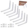 Shelf Brackets, L-Shaped Brackets [70kg Weight Capacity] for Wall-Mounted and Hanging Shelves, Steel, Space-Saving Storage, DIY, Screws Included, 3-12