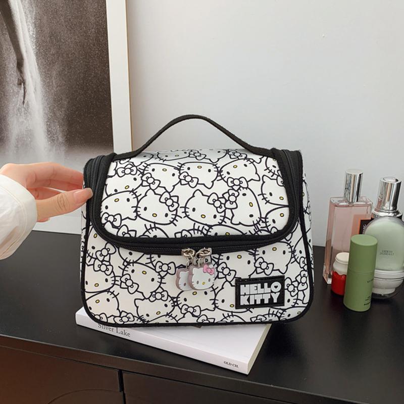 Sanrio Hello Kitty All Over Print Sweet Cute Daily Commuting Fashion Versatile High-Value Portable Polyester Travel Storage Bag Women Bags 2868-1731-1