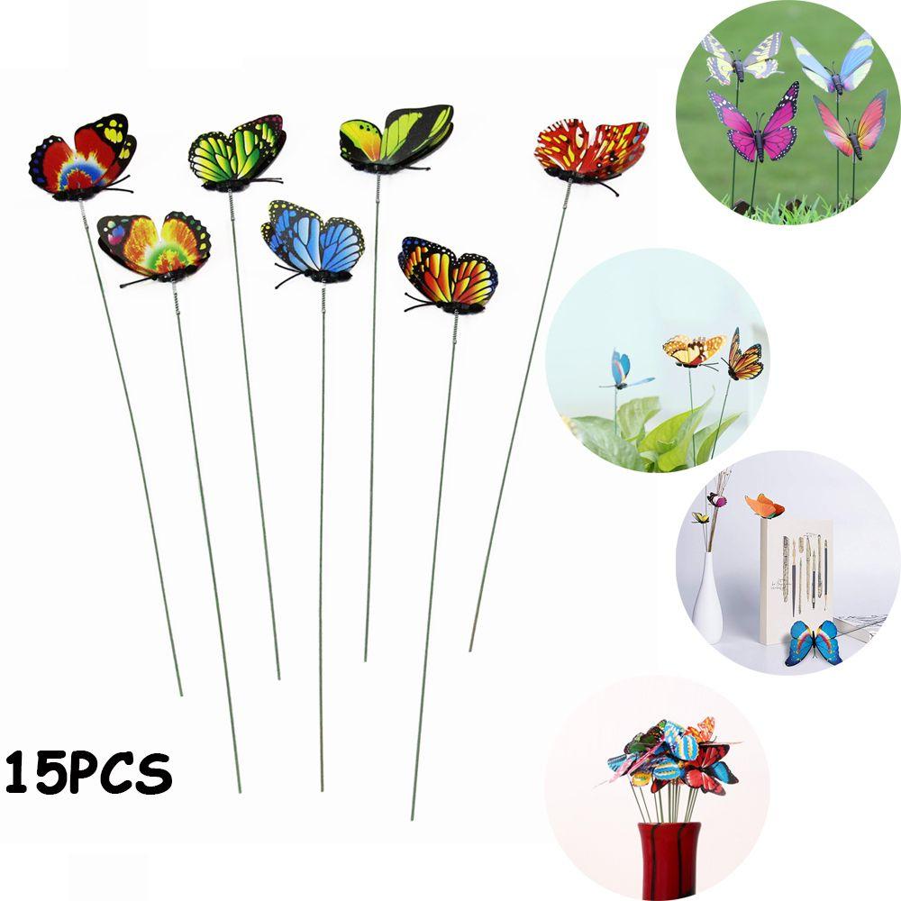 Bonsai Ornaments Garden Decoration Fake Butterflies Simulation Color Artificial Butterfly with Rods