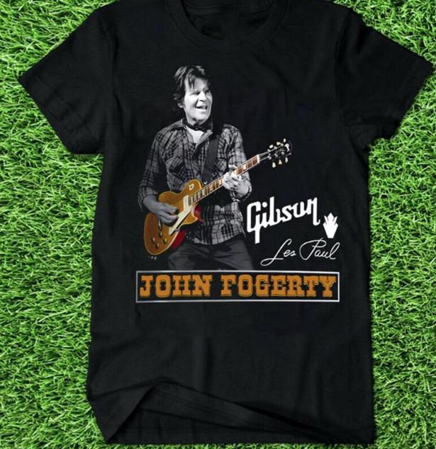 Memory John Fogerty Live Concert Black Cotton S-234XL Unisex t-shirt