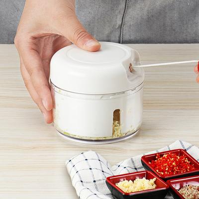 Ручной кухонный комбайн с ручным приводом, измельчитель, мясорубка из нержавеющей стали для чеснока, чили, имбиря, с двухлезвийным дизайном, измельчитель овощей для домашней кухни
