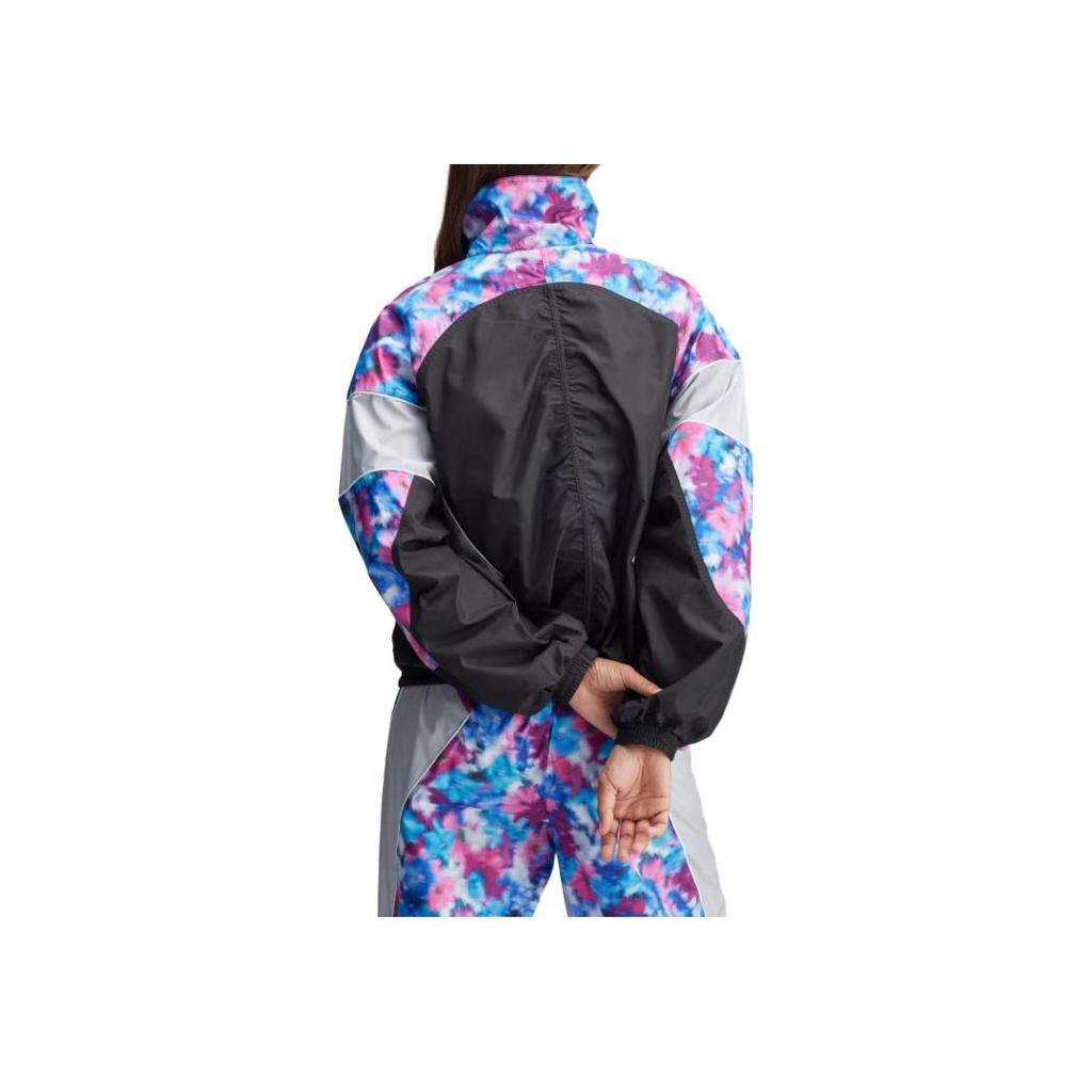 Adidas Stella McCartney Collaboration FW24 Brand Logo Fashion Stand Collar Retro Sports Long Sleeve Jacket Women Jacket Teal Black IW9848