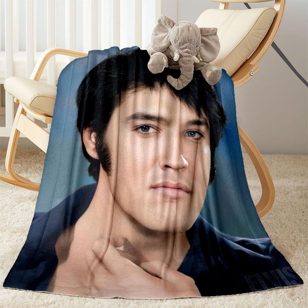 Elvis Presley Performance Blanket Comfortable Suitable for Livingroom Chair Couch for All Occasions Playful Design Birthday Christmas Gift Blanket