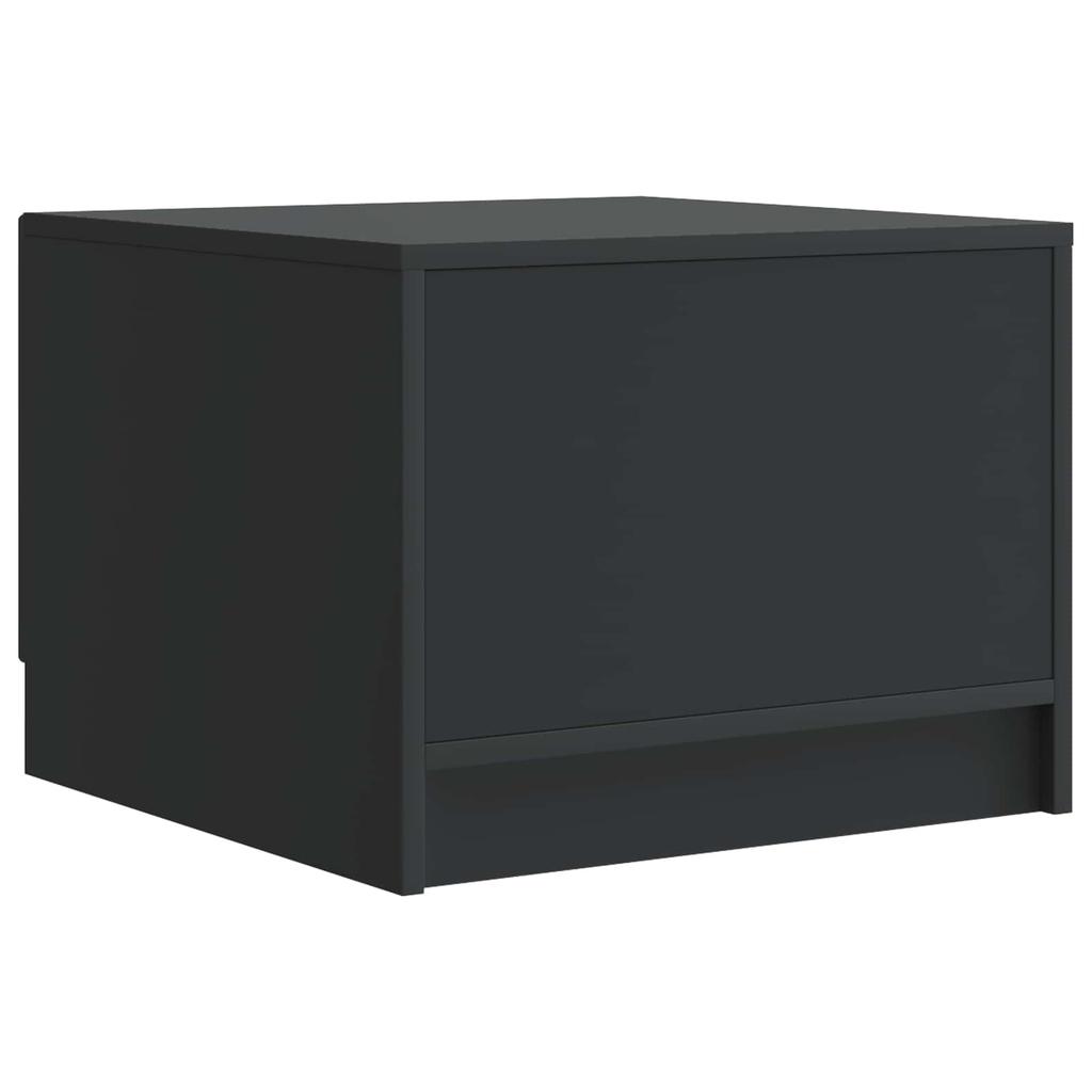 Coffee Table with Drawers Black 49 x 50 x 37 cm Engineered Wood