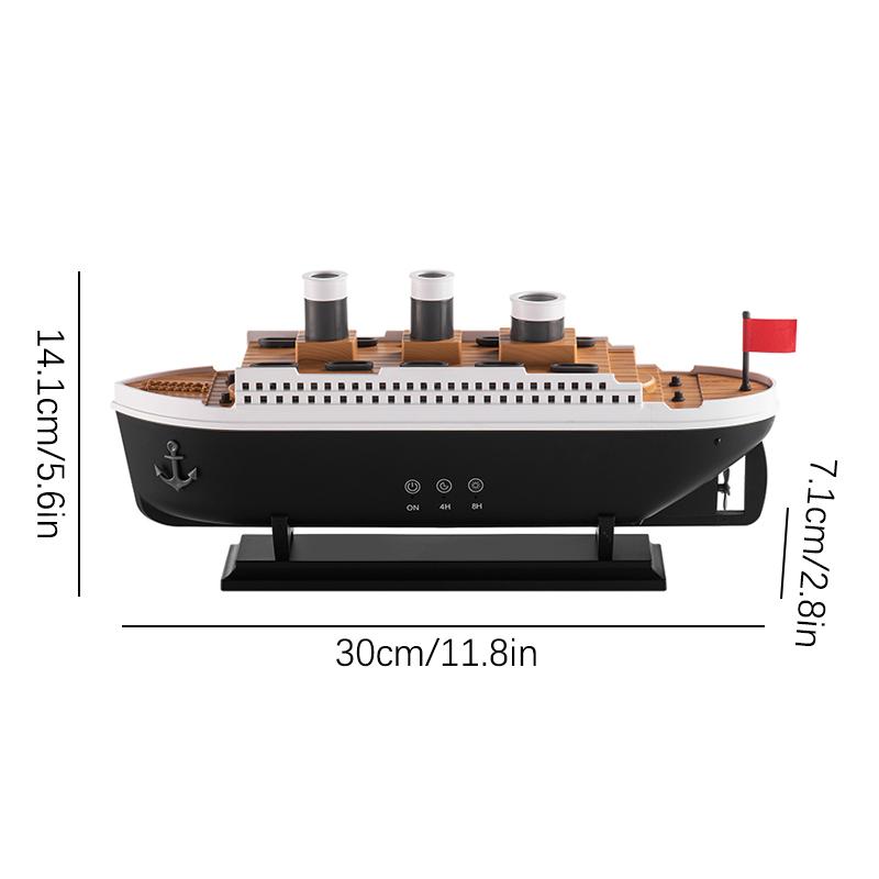 Медуза Аромамашина Маленький Ретро Корабль Увлажнитель Настольный Домашний Использование Цветные Огни Аромамашина
