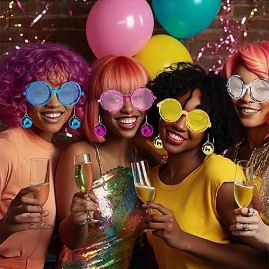 Очки для диско-шара, пластиковые ретро-очки, солнцезащитные очки с подвеской в виде диско-шара, сувениры для вечеринок, карнавальные аксессуары для женщин и мужчин