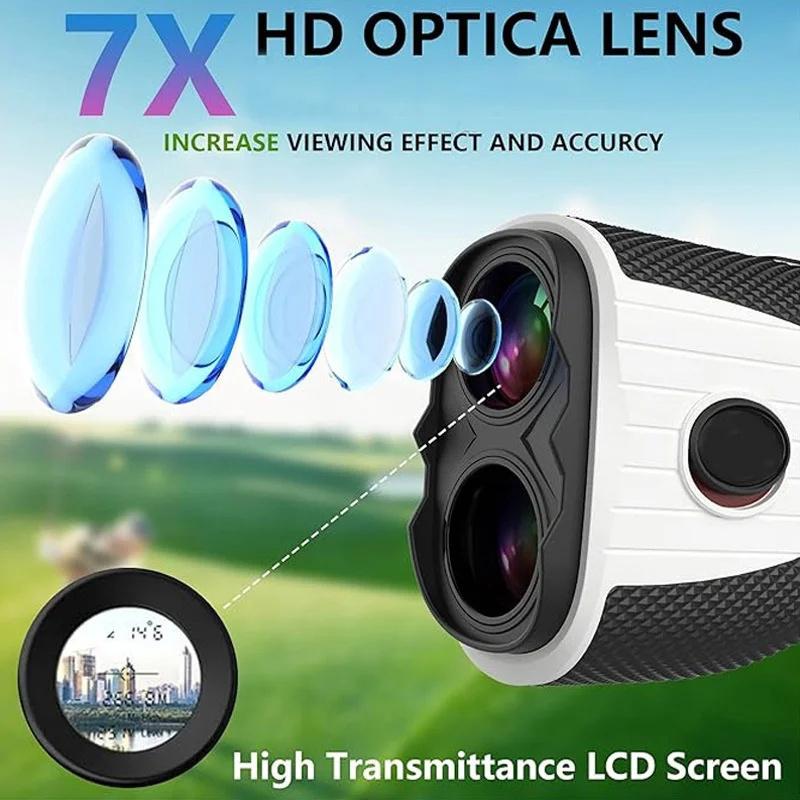 1000m Outdoor High-Precision Electronic Rangefinder Golf Rangefinder 7X HD Optica Lens Telescope Measuring Instrument