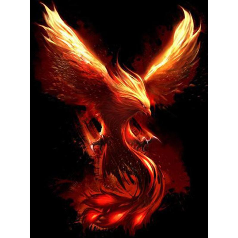 5D DIY Алмазная картина Пламя Феникс Алмазная вышивка Набор для вышивки крестом Полный горный хрусталь Мозаика Домашний декор