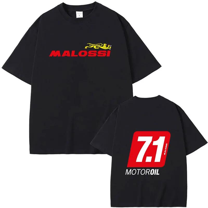 Malossi Theme T-Shrit Женская унисекс с коротким рукавом и принтом Унисекс Уличная одежда Стиль хип-хоп Летняя мода Топы в стиле хип-хоп Одежда
