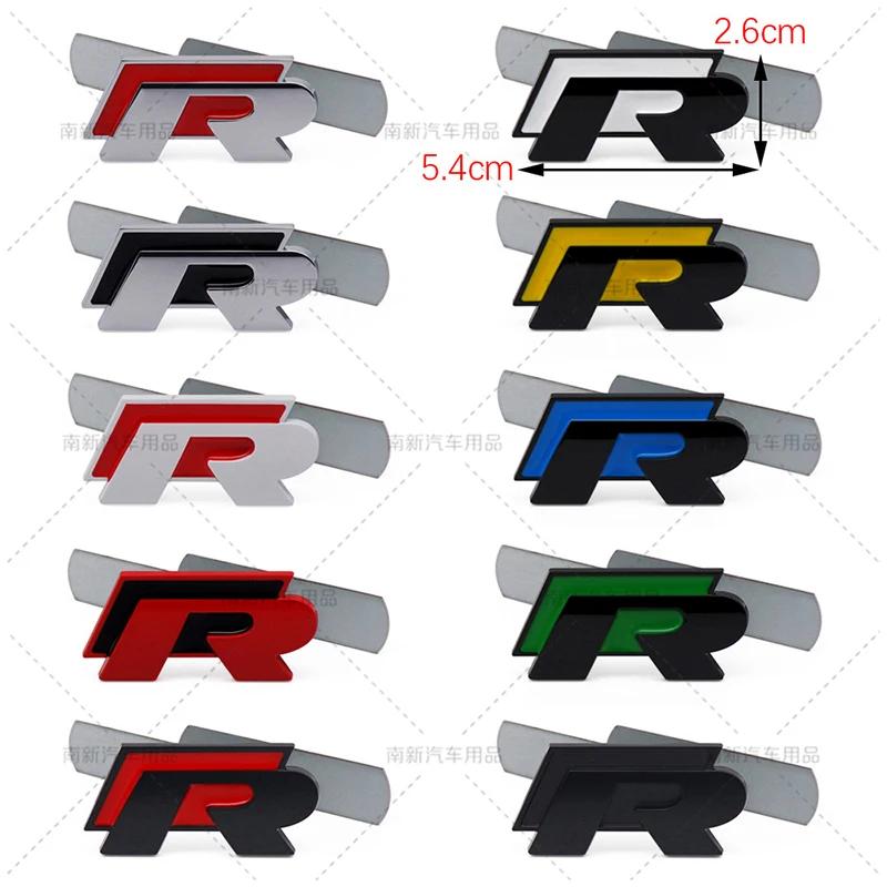 BHD1 GOLF VW For VOLKSWAGEN VW 2026 New 3D Metal R Grill Emblem Badge R line Grille Stickers For Volkswagen VW R Rline Bora Golf GTI