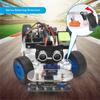 OSOYOO Arduino UNO Robot Car Smart Car Kit with Servo Steering Rack, DIY Kit, Bluetooth, Wi-Fi, IOT, Autodrive, C++, and Computer Programming