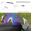 White Frame Photochromic Cycling Glasses - Day & Night UV Protection for Men & Women