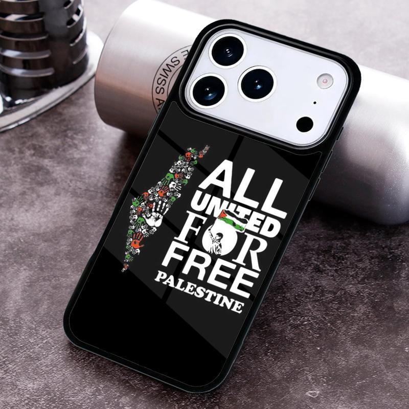 Чехол для телефона с флагом Палестины 'Свобода' для iPhone 17 16 15 Pro Max Air 14 13 12 11 Plus Ударопрочный Чехол Capa