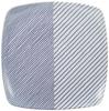 Hakusan Pottery Diagonal Blue 21 X 21 X Layered Stripes KASANEJIMA Hasami Made In Japan Multi-use Plate, (approx.) 3.8 Cm, Ware,