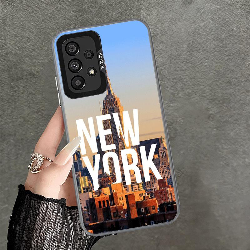 Мягкий чехол для телефона NYC New York City для Samsung A17 A16 A15 A14 A13 A57 A56 A55 A54 A53 A37 A36 A35 A34 A33 A26 A25 A24 A23 A52