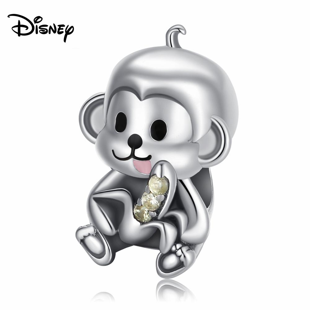 Disney 925 Silver Minnie Strawberry Bear Charms Beads Fits 3mm Original Bracelet Necklace Womens DIY Fine Jewelry Gifts
