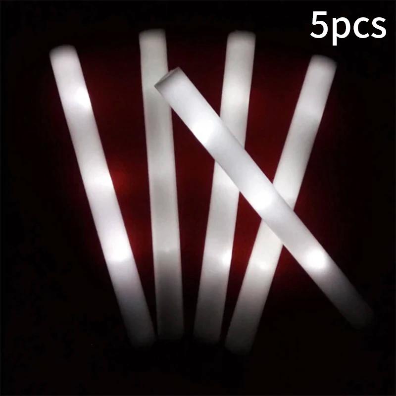 5pcs Flashing LED Light Colorful Light Stick Music Festival Birthday Wedding Party Supplies Party Bright Colorful Glow Stick