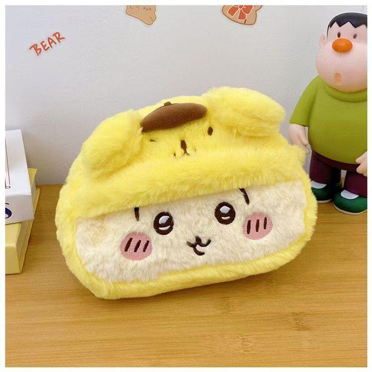 Cute Cartoon Chiikawa Plush Storage Bag Fit Kawaii Large Capacity Beauty Toiletry Makeup Pencil Casegirl Heart Birthday Gift