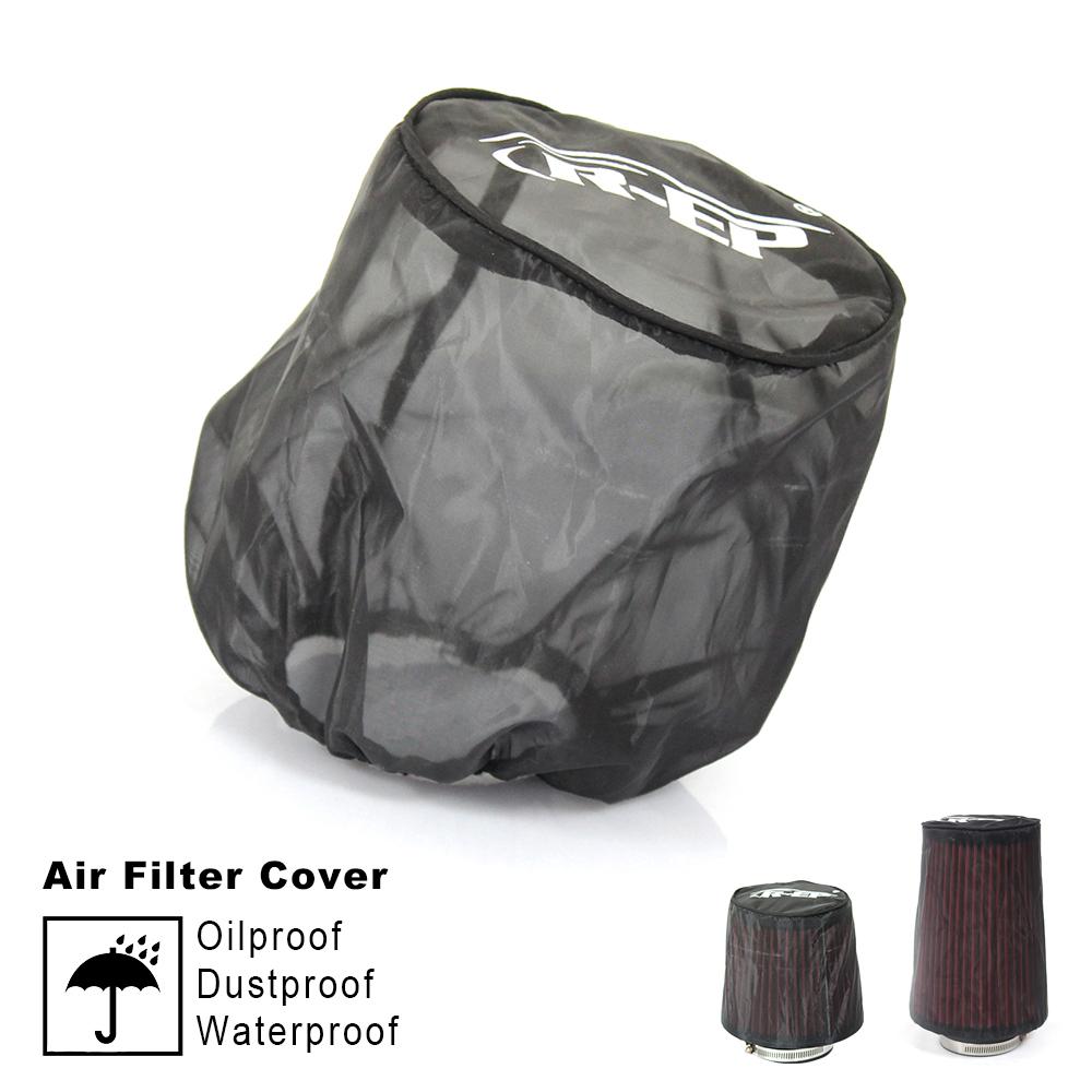 Cone Air Filter Protective Cover for Car Cold Air Intake Filters Black Waterproof Dustproof Oilproof Universal Air Filter Cover