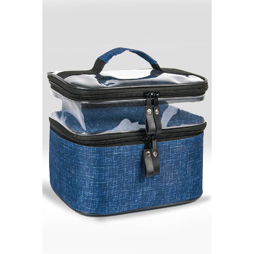 Женская косметичка с двумя большими отделениями, складной органайзер для путешествий, косметичка с вешалкой