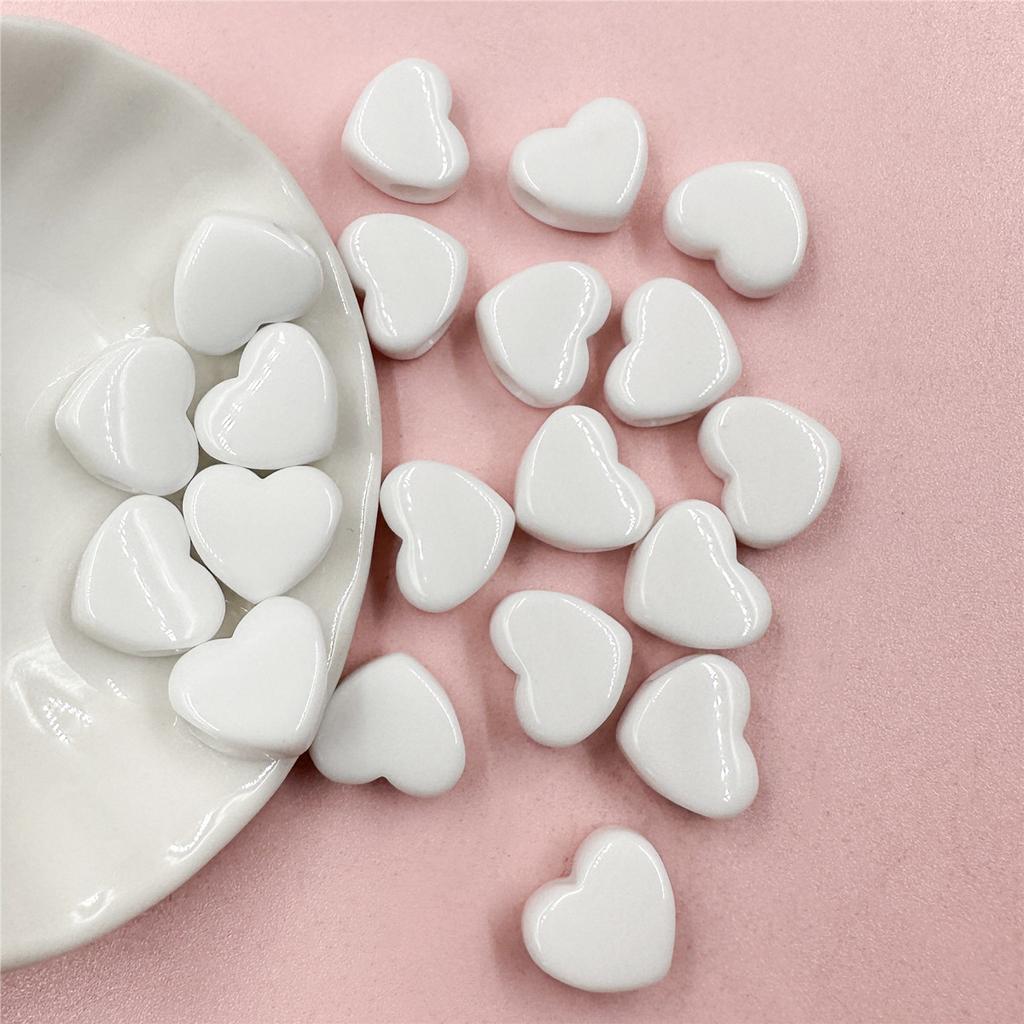 20 шт. 11,7*13,5 мм акриловые макароны цвета сердца свободные бусины DIY материалы для подвесок аксессуары для изготовления ювелирных изделий