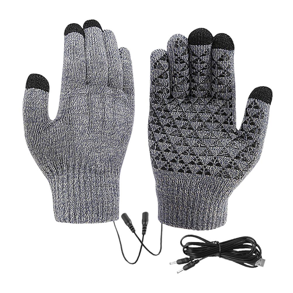 USB Heated Gloves for Outdoor Riding Climbing Skiing Motorcycle Gloves Touch Screen Mitten Winter Thermal Electric Heated Gloves