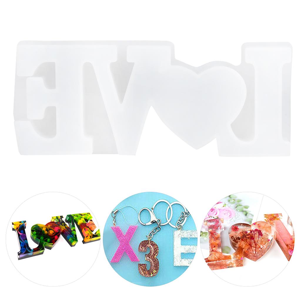 Силиконовая форма Прозрачная буква LOVE Форма Сухой цветок Ручная работа Украшение Ремесло
