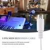 5-Pin DIN Plug MIDI Extension Cable Male To Male Din-5pin M/M Cable Adapter  Electric Guitar Effect