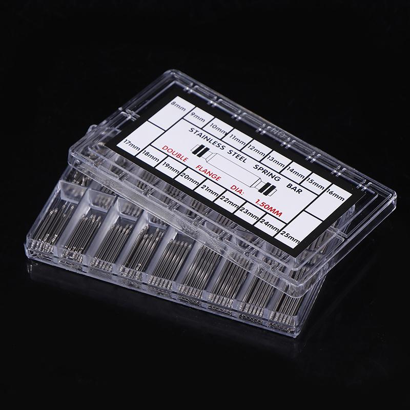 360 шт./компл. 8-25 мм ремешок для часов ремешок заколка звено штифт часовщик ремешок пружинные стержни ремешок звено штифты стальной ремонтный комплект инструменты