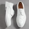 Fashion Fashion White Brogue Shoes Men British Style Designer Mens Formal Shoes Casual Oxford Shoes Man Leather Dress Shoes Plus Size 48