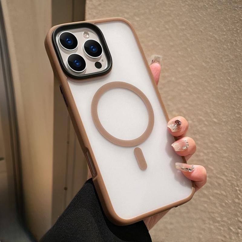 Для iPhone 16 Чехол для телефона Прозрачный Матовый Магнитный для Magsafe 15 Pro Max Ударопрочная Накладка для 14 Plus 13 12 11 Защитная Capa
