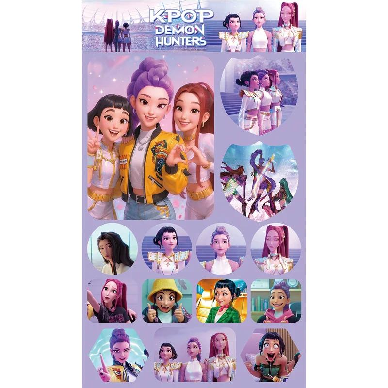 Новейшие 12/36 шт. стиль K-pop Охотники на демонов Мальчики DIY Самоклеящиеся наклейки, разработанные для детей, Рождество, Детские подарки, Креативная, Увлекательная игра
