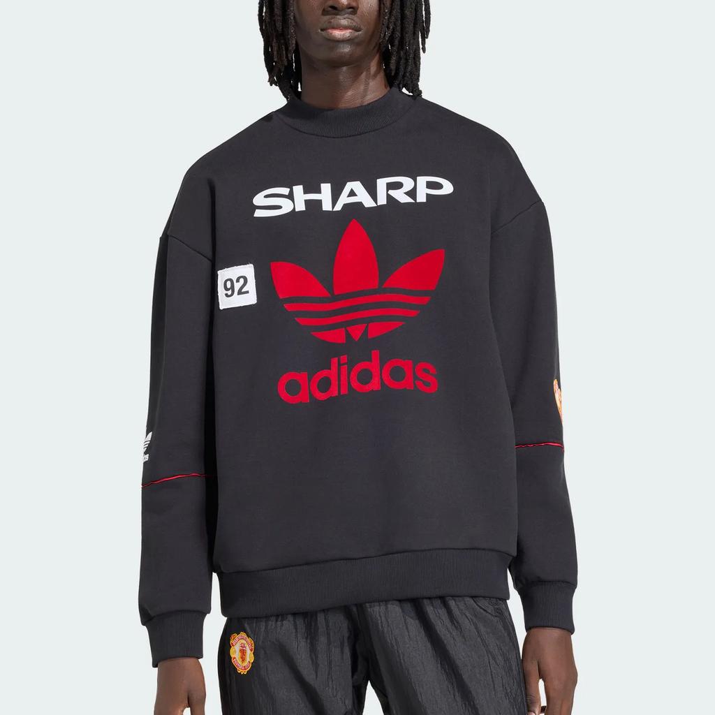 adidas Оригинал Манчестер Юнайтед Свитшот 90 С круглым вырезом Спортивный Пуловер С длинным рукавом Толстовка Мужская sweatshirt KC6383
