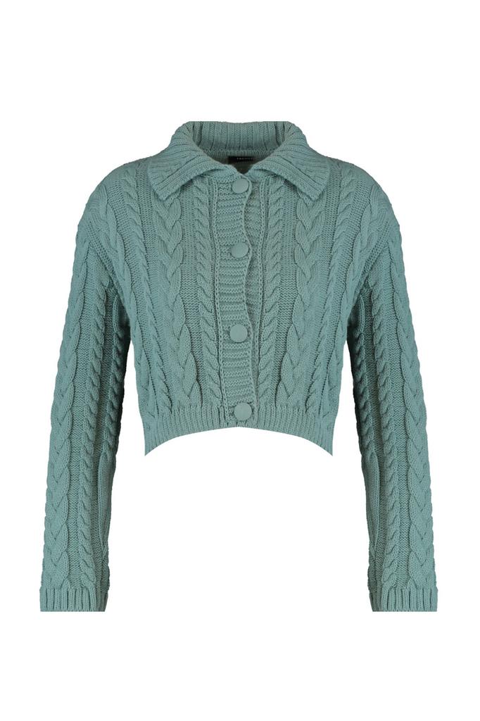 Женский модный новый кардиган оранжевый укороченный трикотажный кардиган