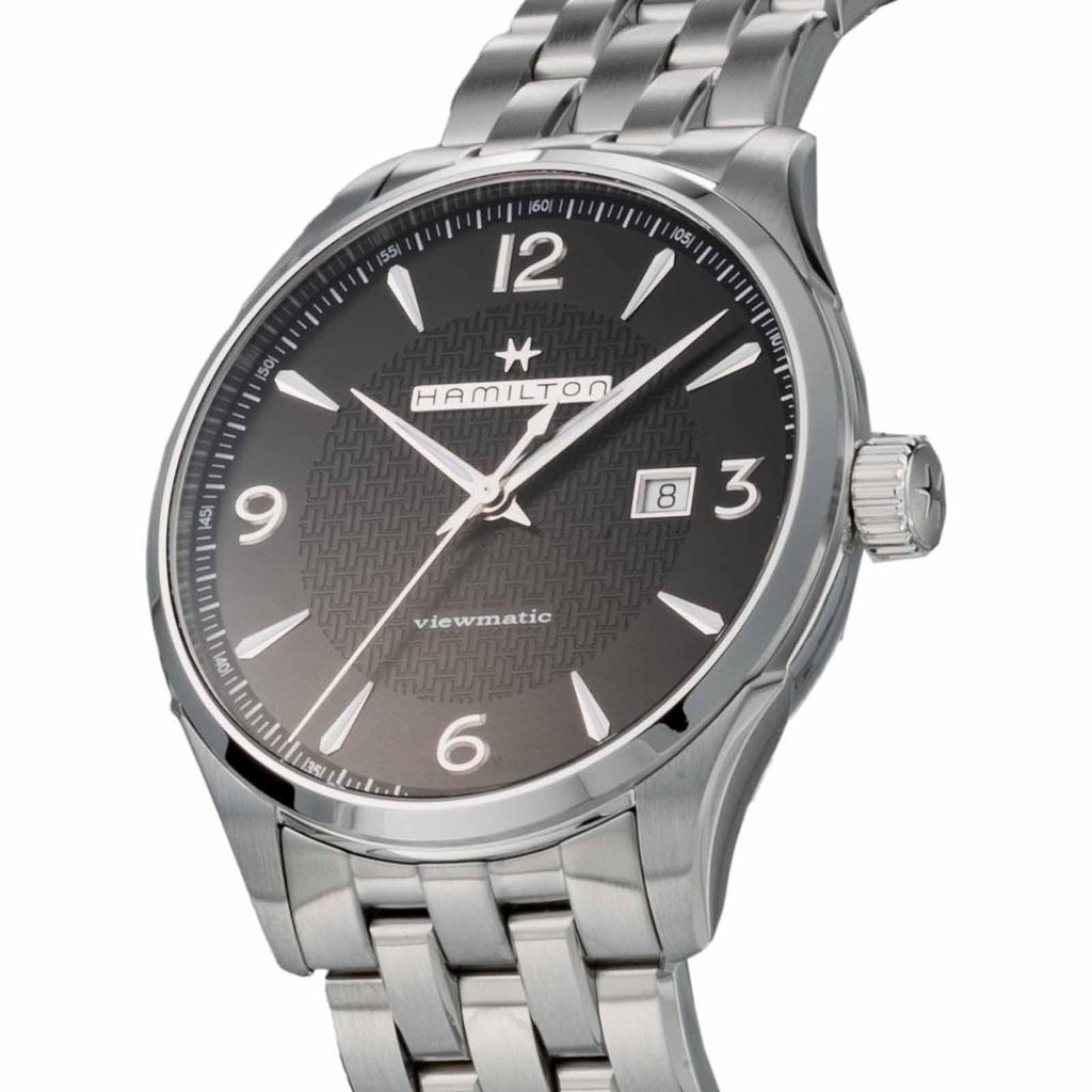 Часы Jazzmaster Auto Chrono с черным циферблатом из нержавеющей стали и сапфировым стеклом, автоматические, 42 мм, швейцарские брендовые часы H32755131 коричневые [Hamilton] мужские [Товар]