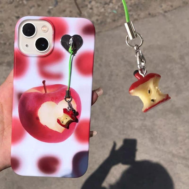 Multi Color Phone Lanyard Fruit Shapes Pendant Wrist Strap Detachable Phone Chains Keyring Portable Accessory for Women