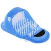 Shower Foot Scrubber Shoe Plastic Exfoliating Foot Massager Cleaner with Suction Cup Blue