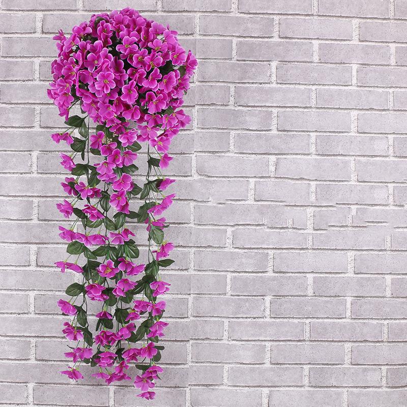 Фиолетовый искусственный лист, гирлянда, лоза, искусственный цветок, настенный подвесной цветок орхидеи, Свадебная вечеринка, домашний декор