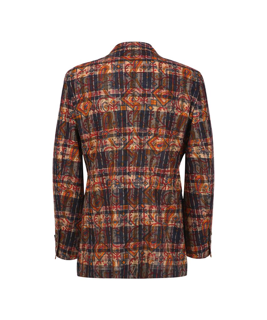 Brooks Brothers Traditional Fit Madras Print 3-Button Jacket (Brown) (Bbjsmm13624Es)