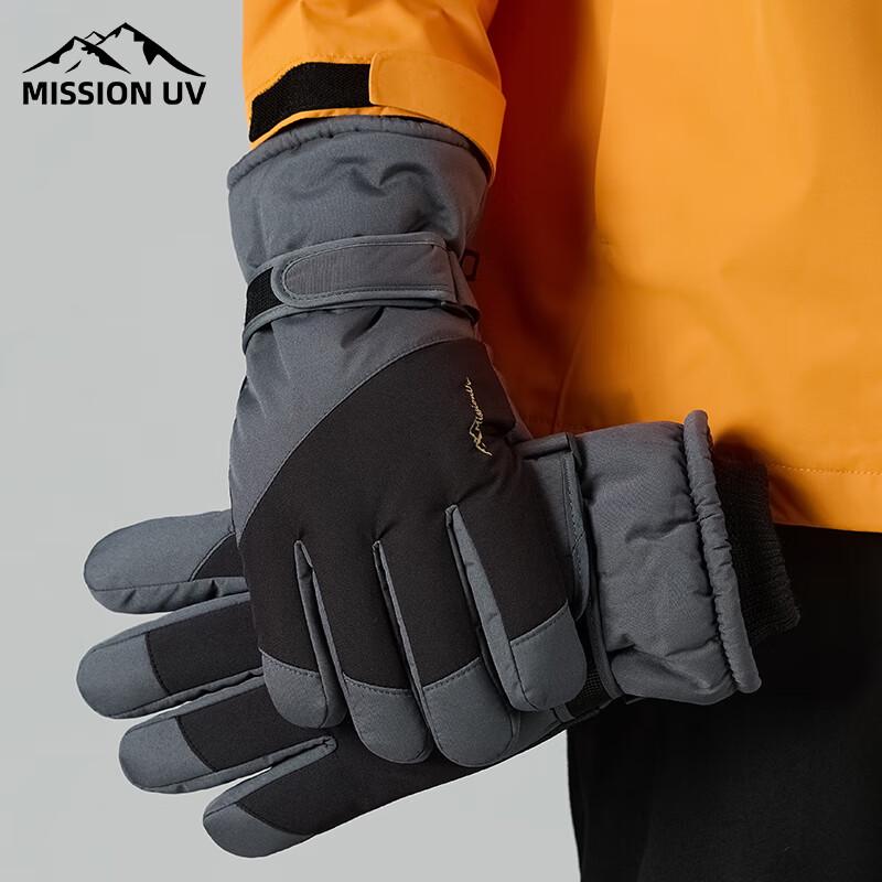 MISSION UV Мужские зимние ветрозащитные флисовые перчатки MUS083