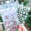 6 Sheets Round Star Washi Stickers Cute Kawaii Self Adhesive DIY Scrapbook Journal Stationery Supplies