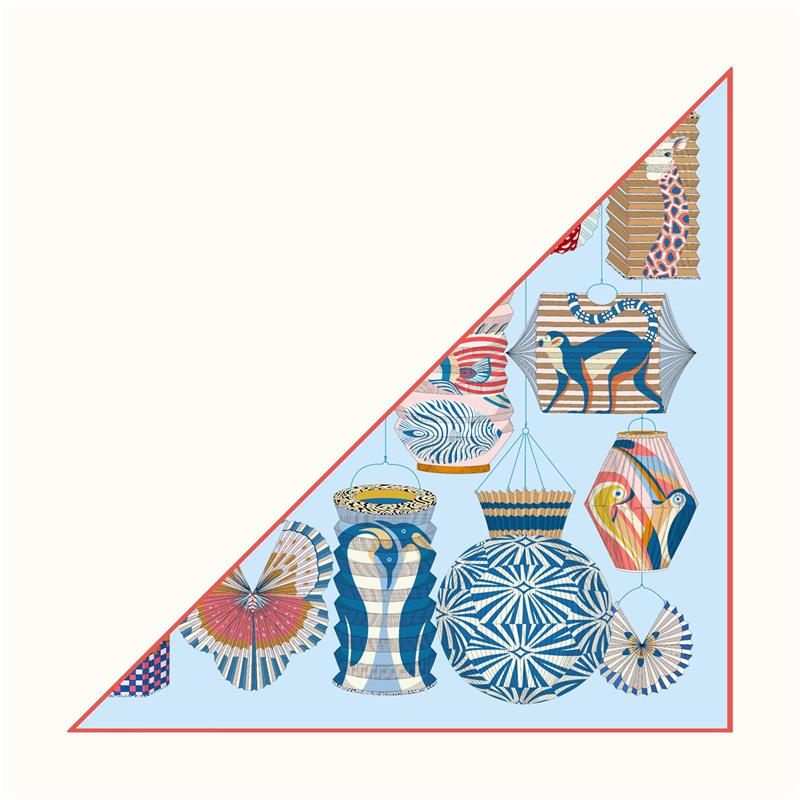 POBING Silk Scarf Women Geometric Triangle Scarves Head Echarpes Silk Foulards Femme Wraps Beach Shawls Bandana Lady Hijabs