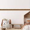 2Pcs Scalloped Wood Border Trim Wall Decoration Adhesive DIY Cabinet Shelf Door Window Frame Scalloped Edge Decorative Wood Strips