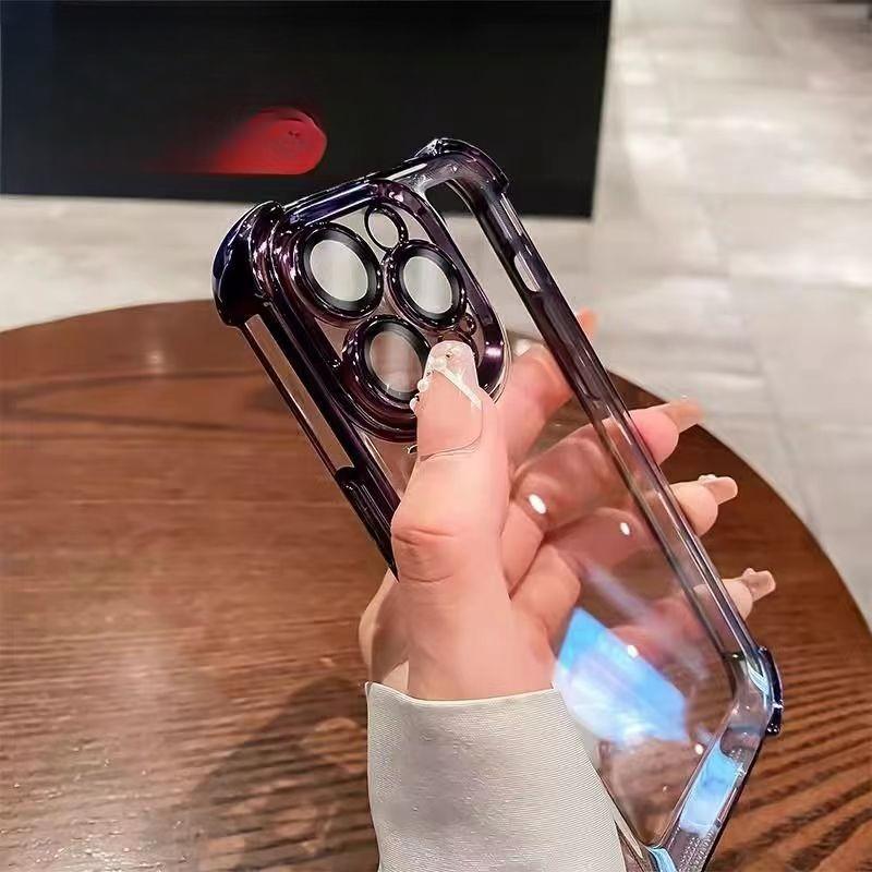 Подходит для чехла для мобильного телефона iPhone16promax Apple Четырехугольная подушка безопасности Защита от падения 15 Прозрачная пленка для объектива 14 Защитный чехол