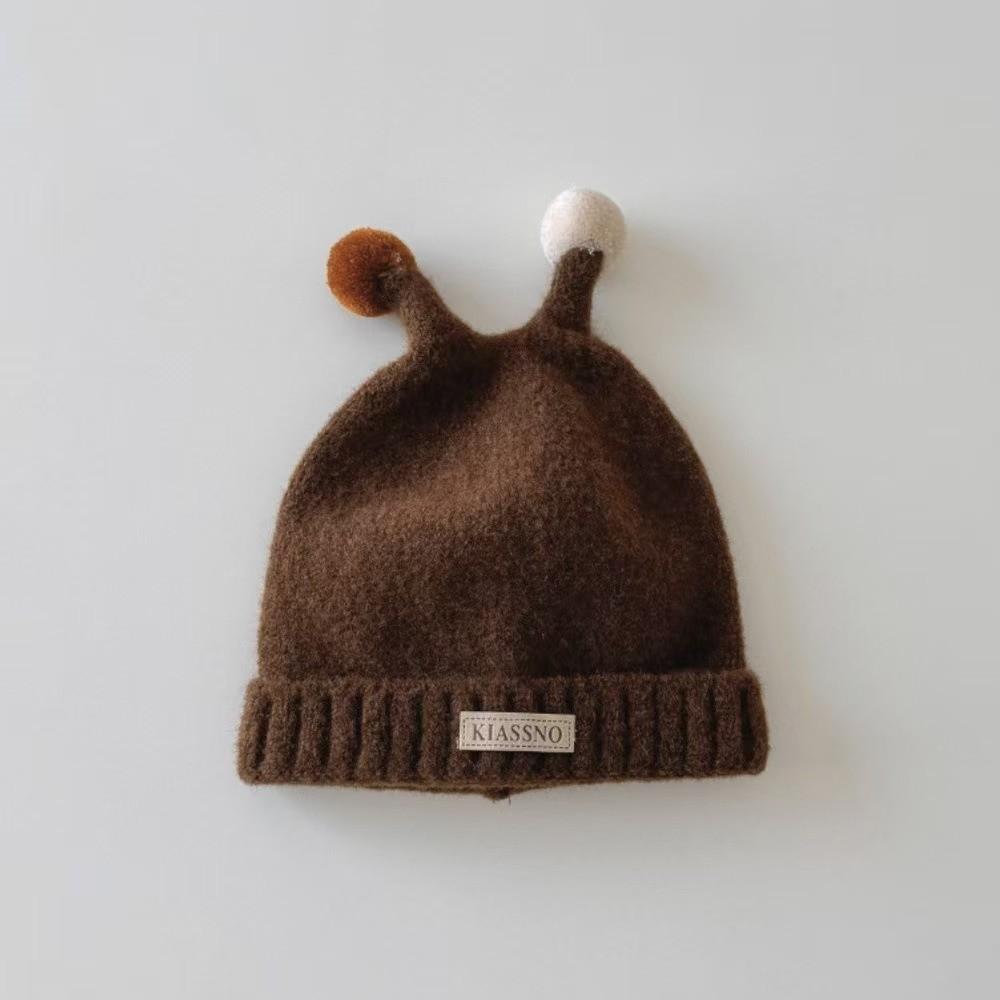 Warm Pompom Baby Infant Cap Solid Color Pullover Hat Cute Toddler Yarn Beanies Daily Wear